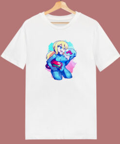 Metroid Samus Aran Cute Hot Sexy Girl Female Arcade Retro 80s T Shirt
