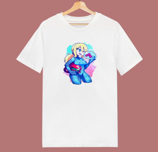 Metroid Samus Aran Cute Hot Sexy Girl Female Arcade Retro 80s T Shirt