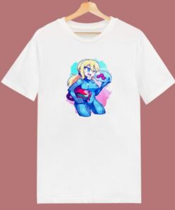 Metroid Samus Aran Cute Hot Sexy Girl Female Arcade Retro 80s T Shirt