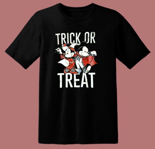 Mickey And Minnie Trick Or Treat Halloween 80s T Shirt