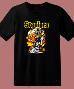 Mickey Mouse Halloween Pittsburgh Steelers 80s T Shirt