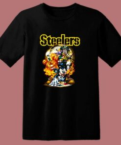Mickey Mouse Halloween Pittsburgh Steelers 80s T Shirt