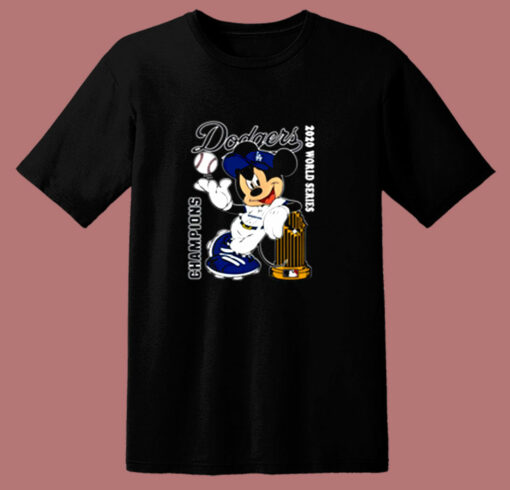 Mickey Mouse La Dodgers 2020 World Series Champions 80s T Shirt