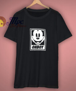 Mickey Mouse Oh Boy Obey Parody T-Shirt