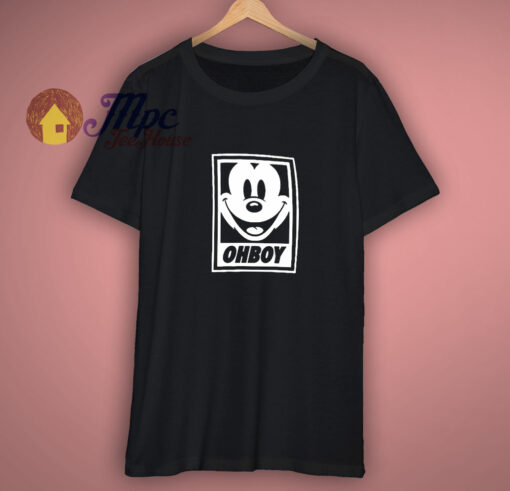 Mickey Mouse Oh Boy Obey Parody T-Shirt