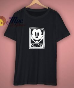 Mickey Mouse Oh Boy Obey Parody T-Shirt