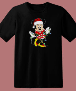 Minnie Disney Santa Claus Light 80s T Shirt Style 1
