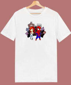 Mj And Spidey 80s T Shirt 1