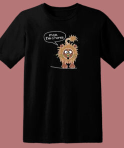 Moo Im a Horse Meme 80s T Shirt Style 1