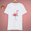 Morning Funny Flamingo Coffee Print T Shirt