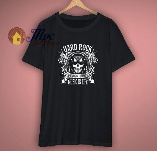 Music Is Live Hard Rock Festival Biker T-Shirt