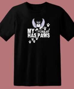 My Angel Has Paws 80s T Shirt Style 1