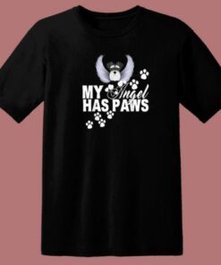 My Angel Has Paws 80s T Shirt Style 1 My Angel Has Paws 80s T Shirt Style 2