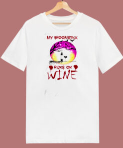 My Broomstick Runs On Wine 80s T Shirt 1