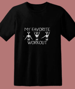 My Favorite Workout Funny Workout Graphic 80s T Shirt 1