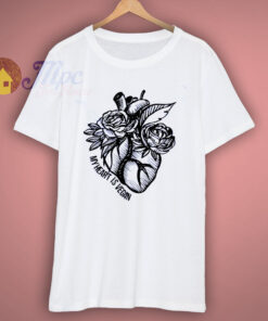 My Heart Is Vegan Cute T Shirt