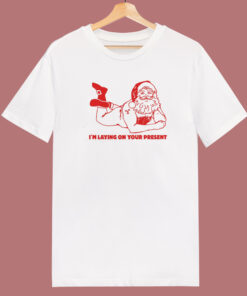 Naughty Santa Claus Laying 80s T Shirt