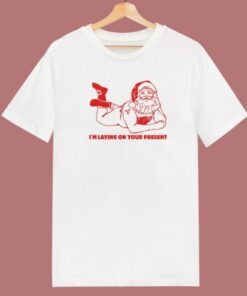 Naughty Santa Claus Laying 80s T Shirt