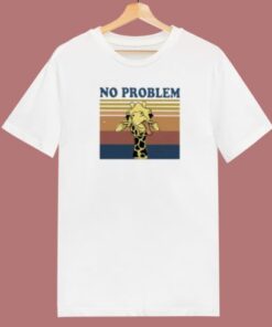 No Problem Funny Giraffe Vintage 80s T Shirt Style