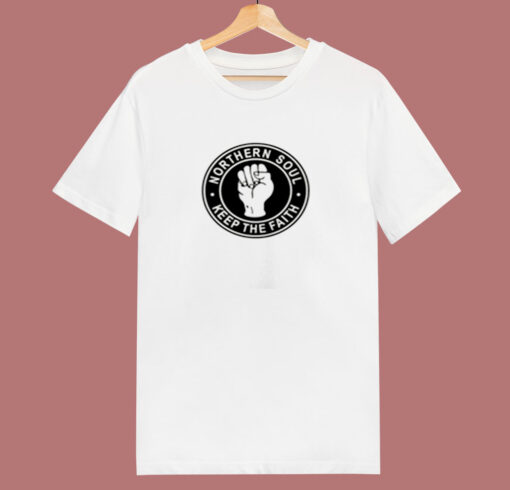 Northern Soul Keep The Faith Logo 80s T Shirt