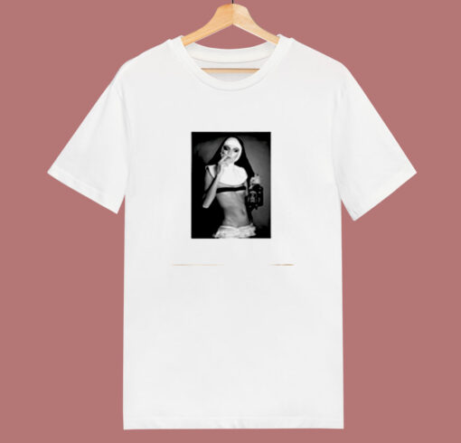 Nun Smoking And Drinking 80s T Shirt