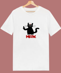 Nurse Meow Middle Finger 80s T Shirt 1
