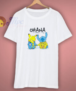 Ohana Pikachu Stitch Shirt 1