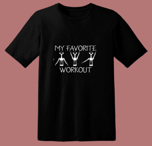 My Favorite Workout Funny Workout Graphic 80s T Shirt