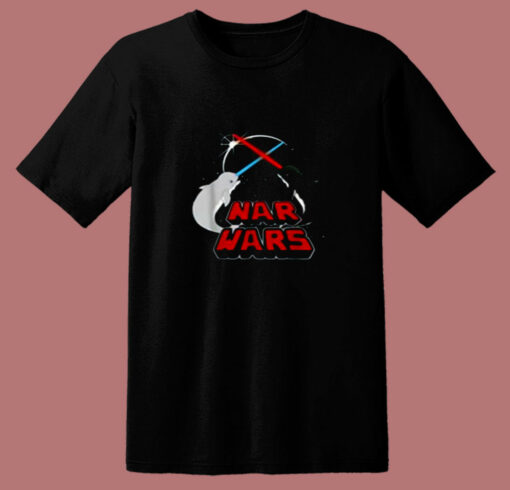 Nar Wars Parody Funny Narwhals Lover 80s T Shirt