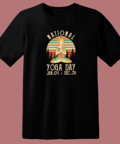 National Yoga Day 80s T Shirt