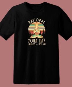 National Yoga Day 80s T Shirt