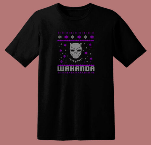 New Black Panther Wakanda Christmas 80s T Shirt