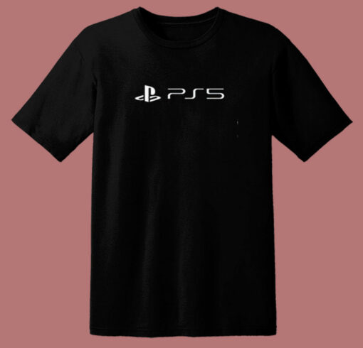 New Logo Playstation 5 80s T Shirt