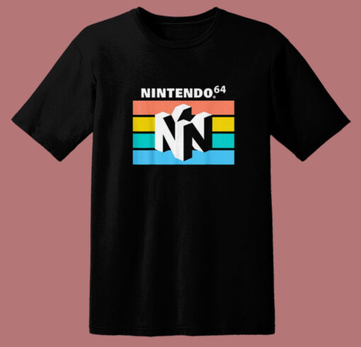 Nintendo 64 Classic Striped T Shirt Style