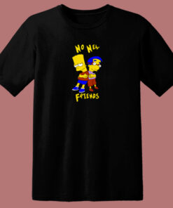 No New Friends Bart Simpson 80s T Shirt No New Friends Bart Simpson 80s T Shirt