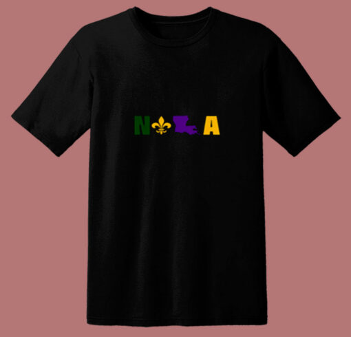 Nola Mardi Gras New Orleans 80s T Shirt