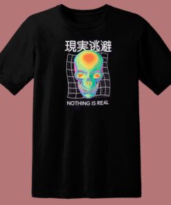 Nothing Is Real Kanji Skull Graphic 80s T Shirt Style Nothing Is Real Kanji Skull Graphic 80s T Shirt Style