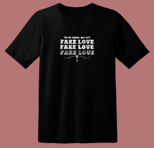 Official Bts Fake Love Album 80s T Shirt