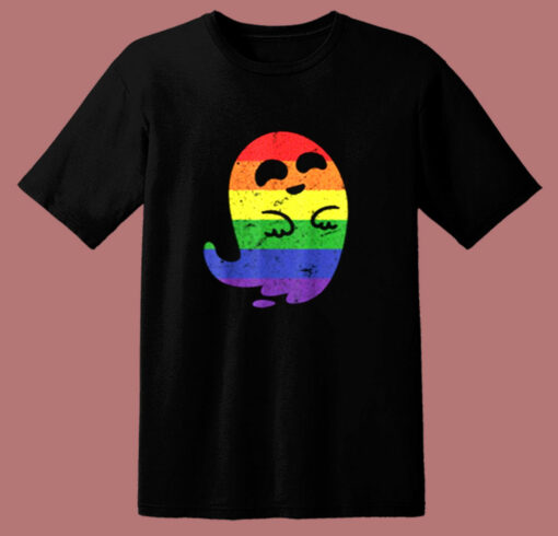 Official Ghost Halloween Gay Funny Scary 80s T Shirt