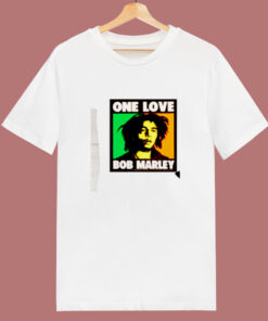 One Love Bob Marley Graphic Poster 80s T Shirt