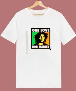 One Love Bob Marley Graphic Poster 80s T Shirt