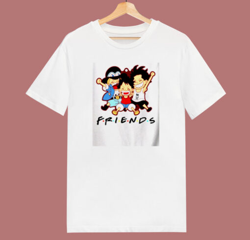 One Piece Characters Friends 80s T Shirt
