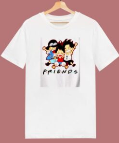 One Piece Characters Friends 80s T Shirt