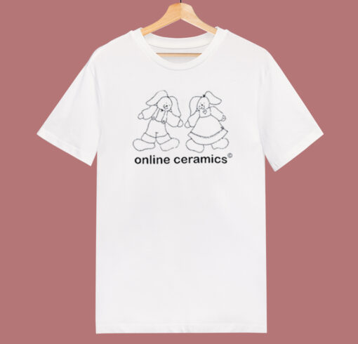 Online Ceramics Bunny Logo T Shirt Style