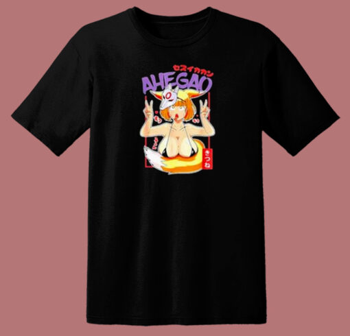 Otaku Ahegao Waifu 80s T Shirt Style