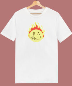 Palm Angels Flame Burning Head 80s T Shirt