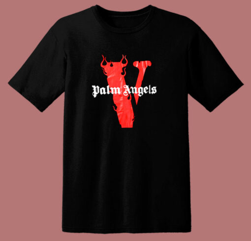 Palm Angels X Vlone Tee Flames 80s T Shirt