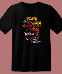 Papa Hulk Spiderman Thor Iron Man Captain America 80s T Shirt