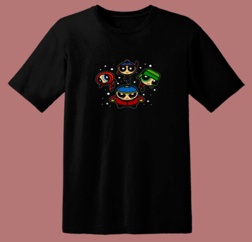 Park Boys South Park X The Powerpuff Girls 80s T Shirt