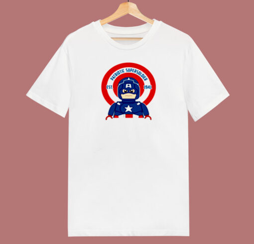 Patriotic Supersoldier 80s T Shirt